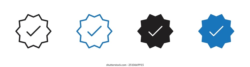 Verifiziertes Symbol Vektorgrafik-Gliederung