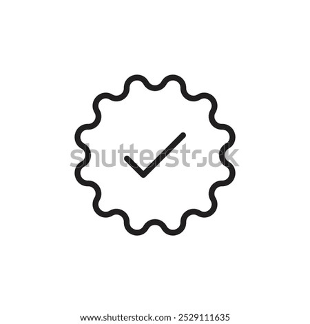 Verified icon Vector set outline