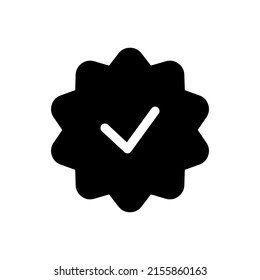 Ilustración de diseño de símbolos de vectores de iconos verificados