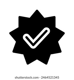 Ilustración verificada del diseño del símbolo del Vector del icono