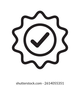 Verified Icon Vector Symbol Design Illustration. Check.
