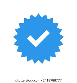 verified icon vector. verification check mark. approved icon