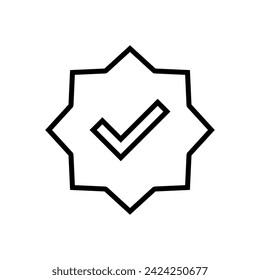 vector de icono verificado. marca de verificación. icono aprobado