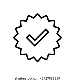 verified icon vector. verification check mark. approved icon