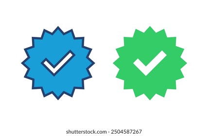 verified icon vector. verification check mark. approved icon