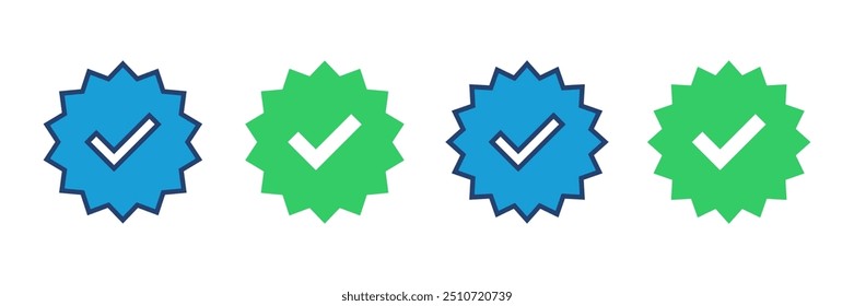 verified icon vector. verification check mark. approved icon