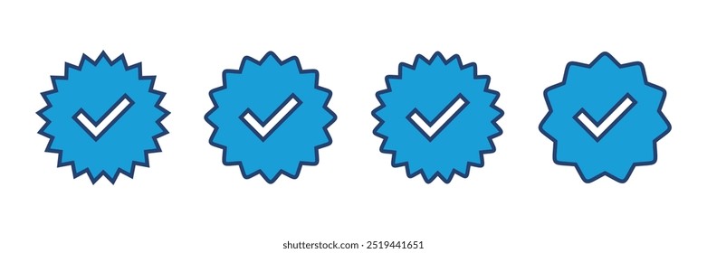 verified icon vector. verification check mark. approved icon