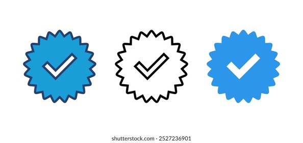verified icon vector. verification check mark. approved icon