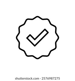 verified icon vector. verification check mark. approved sign and symbol