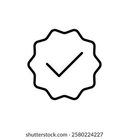 verified icon vector. verification check mark. approved sign and symbol