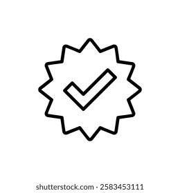 verified icon vector. verification check mark. approved sign and symbol