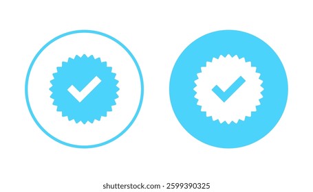 verified icon vector. verification check mark. approved sign and symbol