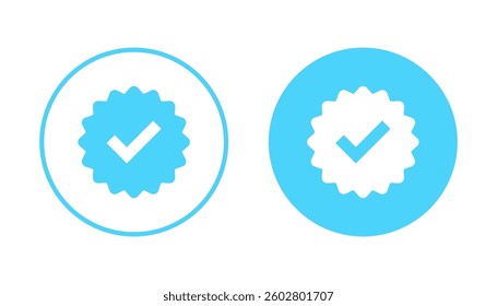 verified icon vector. verification check mark. approved sign and symbol