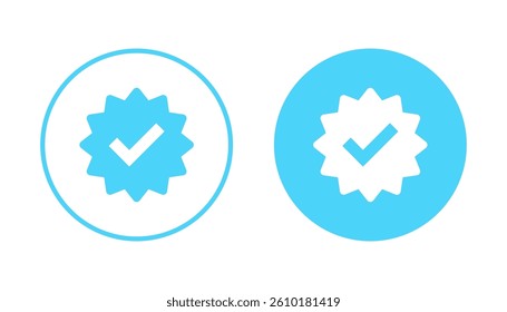 verified icon vector. verification check mark. approved sign and symbol
