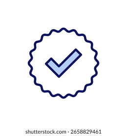 verified icon vector. verification check mark. approved sign and symbol