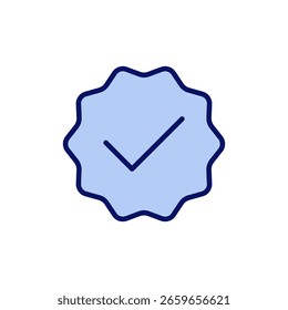 Icono verificado. Marca de verificación. Vector aprobado