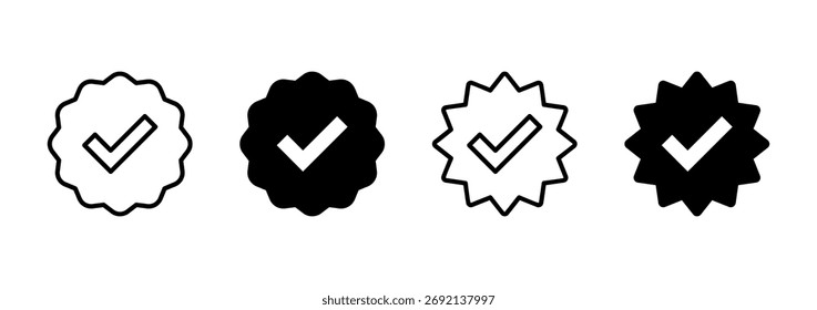 verificada ícone vetor. verificação marca de verificação. sinal e símbolo aprovado