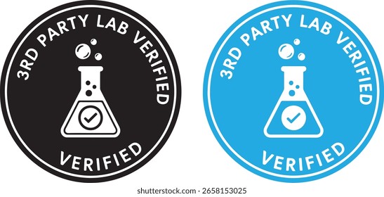 Laboratório verificado emblema ciência química