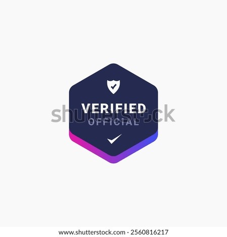 Verified label or Official Certified design vector. Best Official Certified Label for product packaging design element. Elegant verified sign for packaging design element.