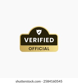 Verified label or Official Certified vector isolated EPS. Best Official Certified Label for product packaging design element. Elegant verified sign for packaging design element.