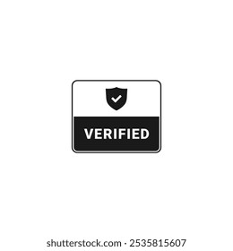 Verified label sign vector isolated. Best Verified stamp vector for product packaging design element. Verified label for packaging design element.