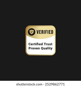 Rótulo verificado ou vetor de carimbo verificado para o produto. Melhor vetor de selo verificado para elemento de design de embalagem do produto. Rótulo verificado para o elemento de design da embalagem.