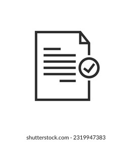 verified legal document icon vector element concept design template web