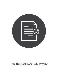 verified legal document icon vector element concept design template web