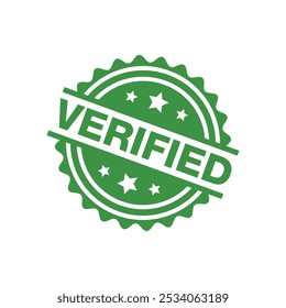 Plantilla de sello de goma de carta verificada
