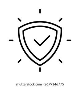Verified line icon vector collection