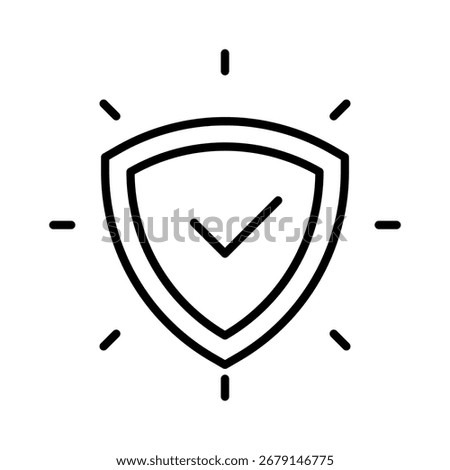 Verified line icon vector collection