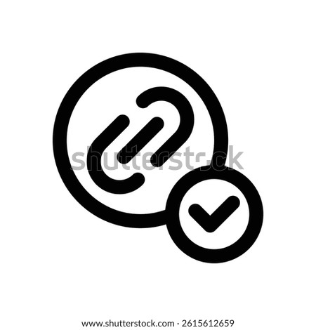 verified link line icon. Clean and minimalist vector icon for websites, mobile apps, presentations, and logos. Fully scalable and customizable for any project.