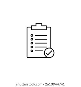 Verified list vector illustration line icon icons design