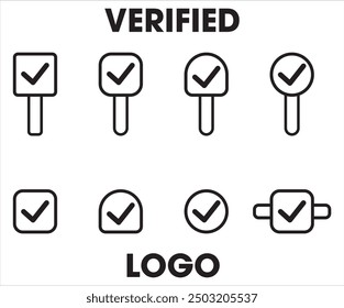 verified logo vector design illustration