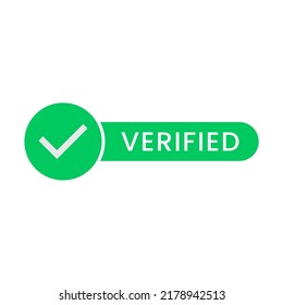 ilustración de icono vectorial verificada con fuente fantástica y color verde