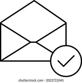Verified Mail Isolated Vector icon which can easily modify or edit

