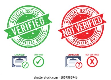 Signo del vector de sellado verificado o no verificado