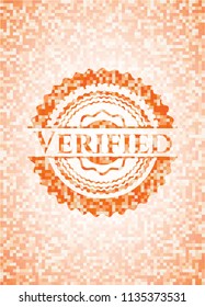 Verified orange mosaic emblem
