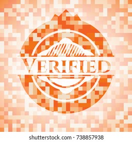 Verified orange mosaic emblem