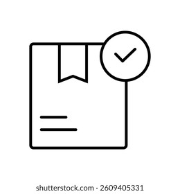 Verified Package Icon, Ready for Shipment vector on white background