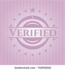 Verified pink emblem. Vintage.