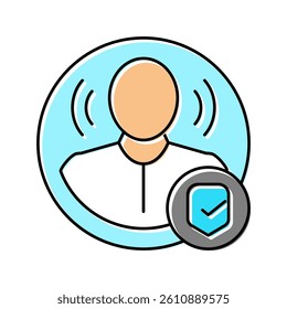 verified profile color icon vector. verified profile sign. isolated symbol illustration