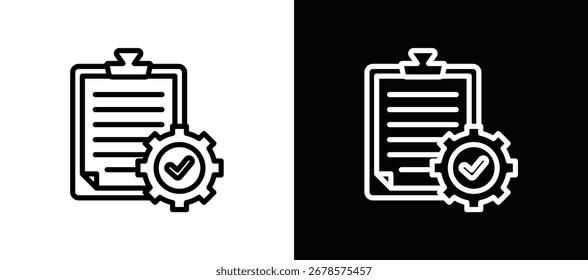 Verifiziertes Projektsymbol in schwarz-weiß ausgefülltem Format