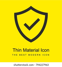 Verified protection bright yellow material minimal icon or logo design