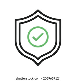 Verified Protection icon vector image. Can also be used for Physical Fitness. Suitable for mobile apps, web apps and print media.