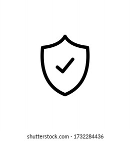 Verified protection icon vector. Secure icon symbol illustration