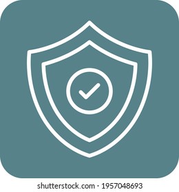 Verified, protection, shield, secuirty icon vector image. Can also be used for network and data sharing. Suitable for use on web apps, mobile apps and print media.