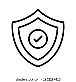 Verified, protection, shield, secuirty icon vector image. Can also be used for network and data sharing. Suitable for use on web apps, mobile apps and print media.