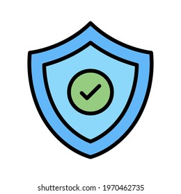 Verified, protection, shield, secuirty icon vector image. Can also be used for network and data sharing. Suitable for use on web apps, mobile apps and print media.