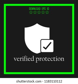 verified protection vector icon